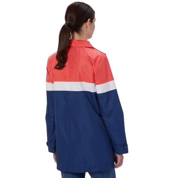 Koret Red White & Blue Color-Block 7-Pocket
Travel Rain/Wind Jacket Sz. M - Picture 2 of 16